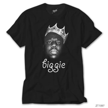 The Notorious Biggie with Text Siyah Tişört