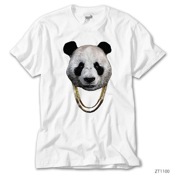 Rapçi Panda Beyaz Tişört