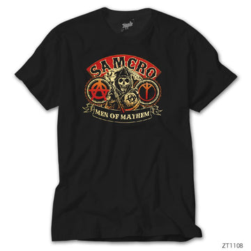 Samcro Men of Mayhem Siyah Tişört