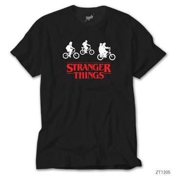 Stranger Things Bicycle Siyah Tişört