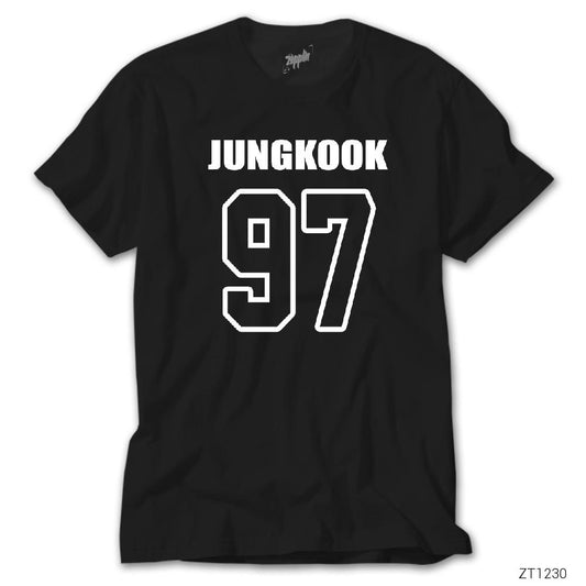 BTS Jungkook 97 Siyah Tişört