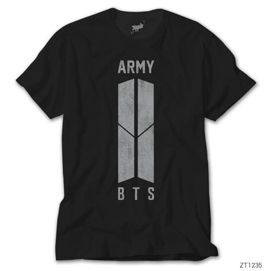 BTS ARMY Logo Siyah Tişört