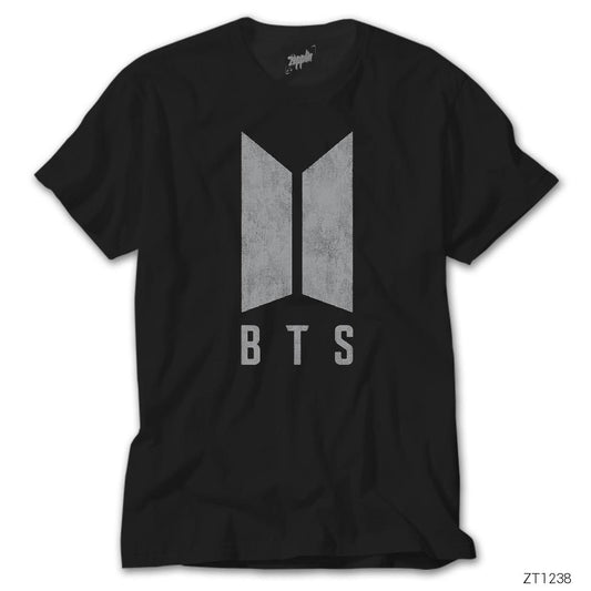 BTS Distort Logo Siyah Tişört