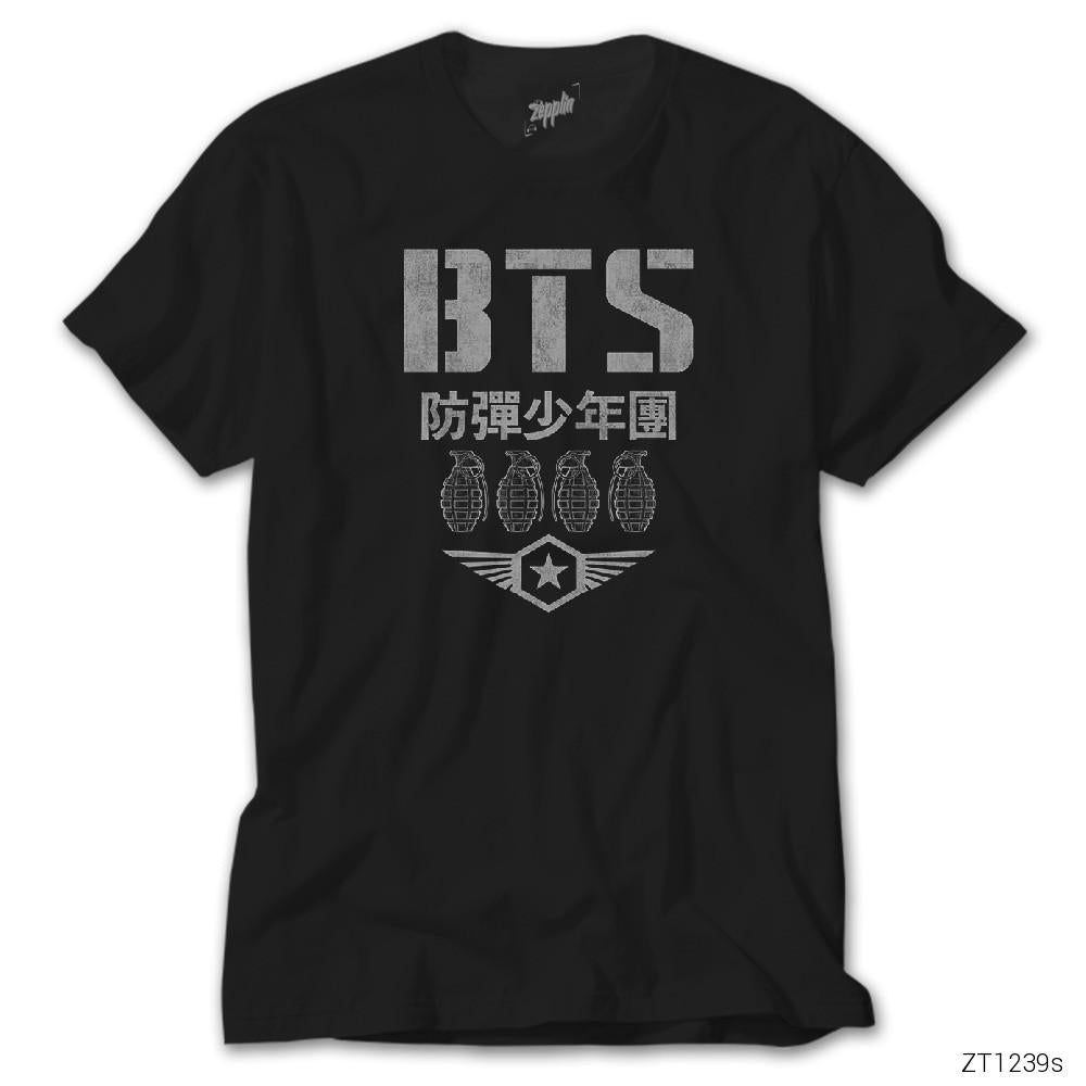 BTS Grenades Siyah Tişört
