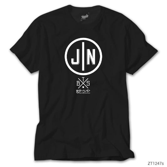 BTS Jin Logo Siyah Tişört