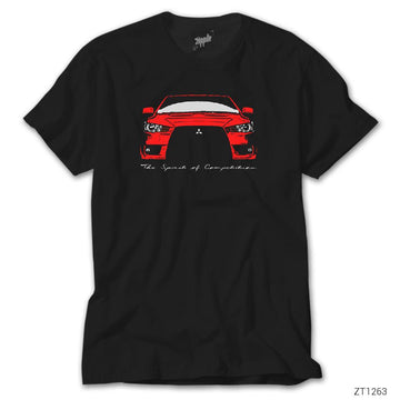 Mitsubishi Evo Red Siyah Tişört