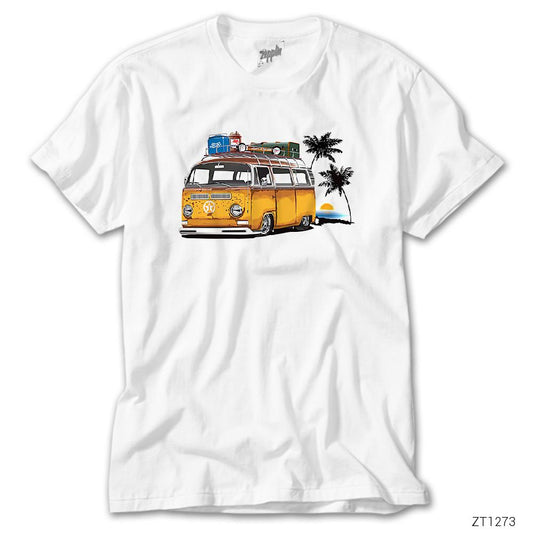 Volkswagen Karavan Beyaz Tişört