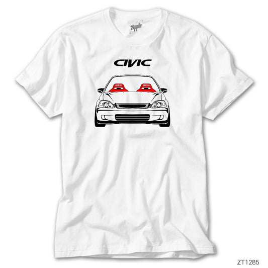 Honda Civic EK9 Beyaz Tişört
