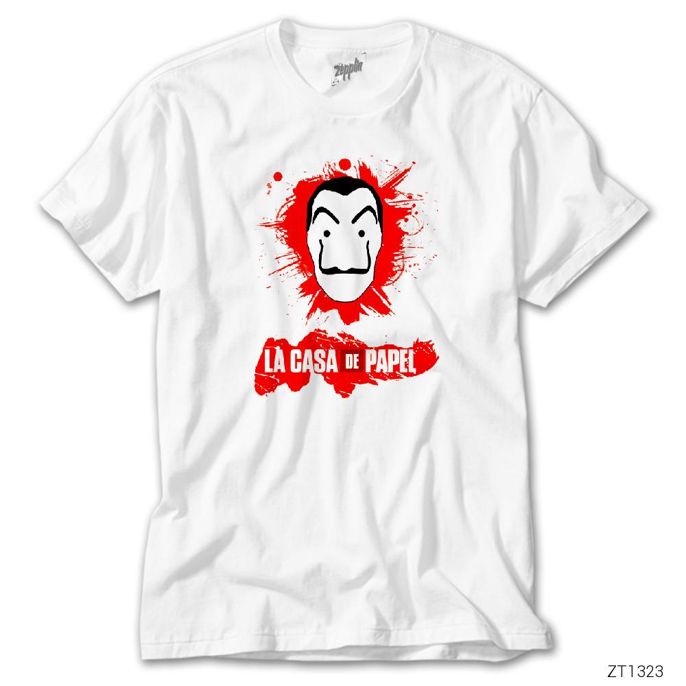 La Casa De Papel Splash Beyaz Tişört