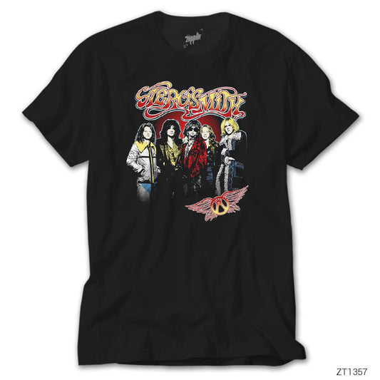 Aerosmith Grup Siyah Tişört