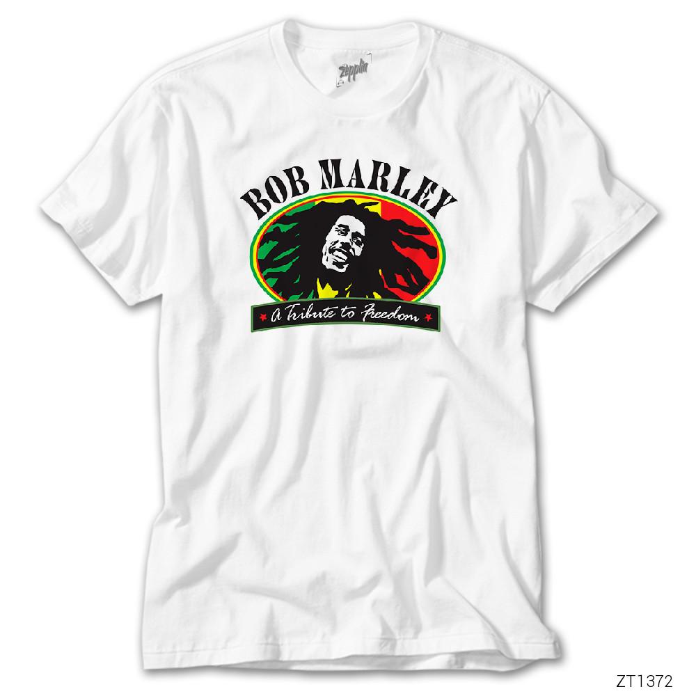 Bob Marley Freedom Beyaz Tişört