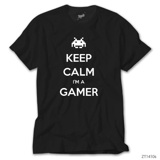 Keep Calm Gamer Siyah Tişört