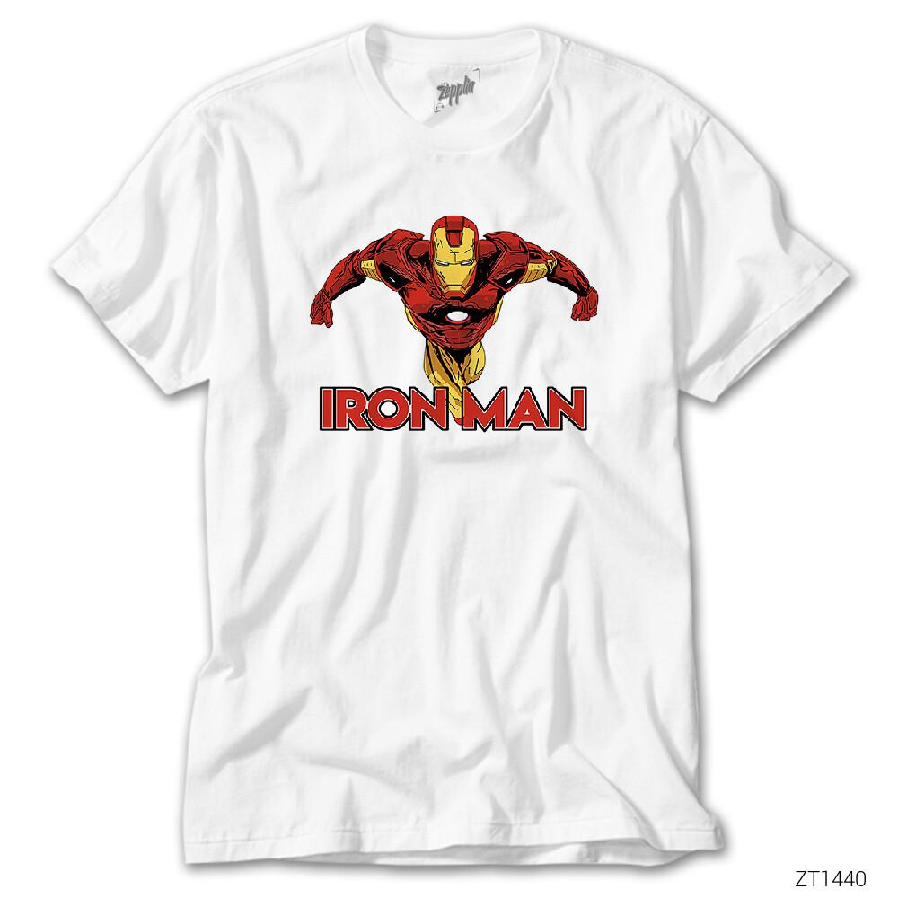 Avengers Infinity War Iron Man Fly Beyaz Tişört