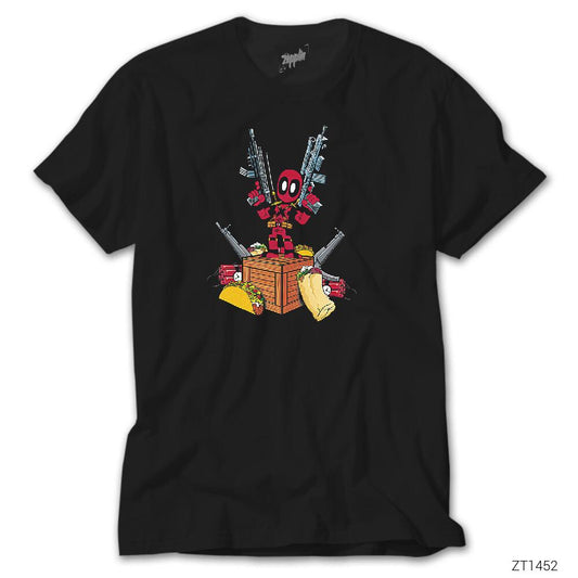 Deadpool Hungry Siyah Tişört