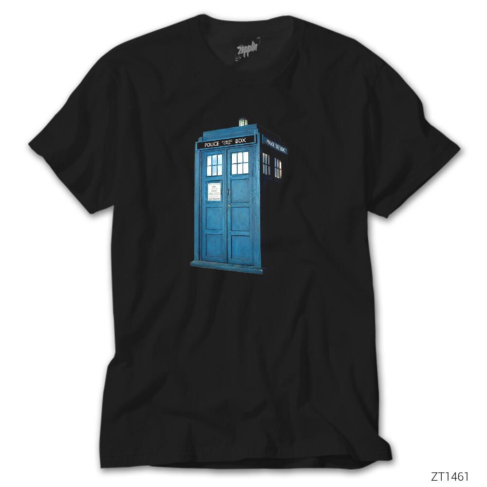 Doctor Who Tardis siyah tişört