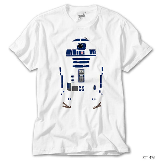 Star Wars R2D2 Siluet Beyaz Tişört