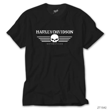 Harley Davidson Skull Siyah Tişört