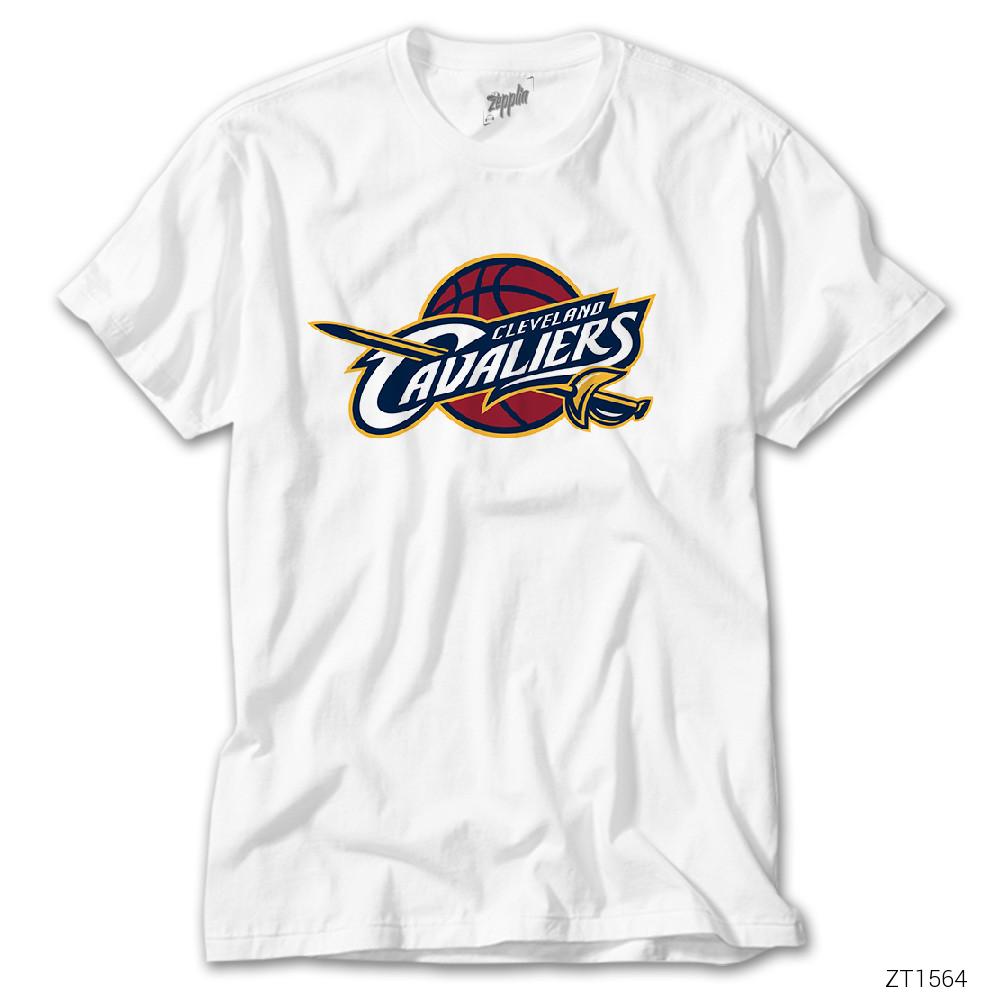 Cleveland Cavaliers Logo Beyaz Tişört