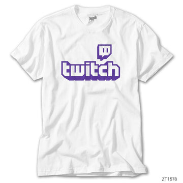 Twitch Logo Beyaz Tişört