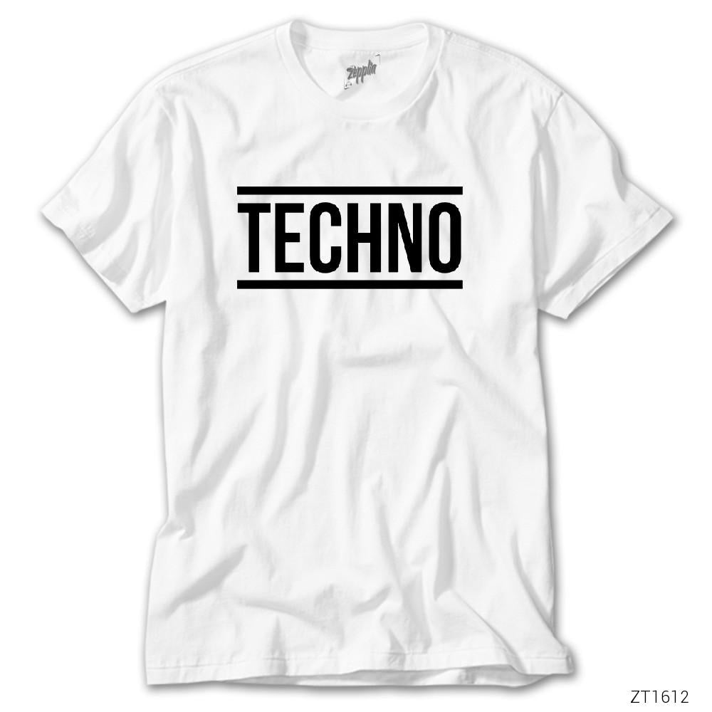 Techno Beyaz Tişört