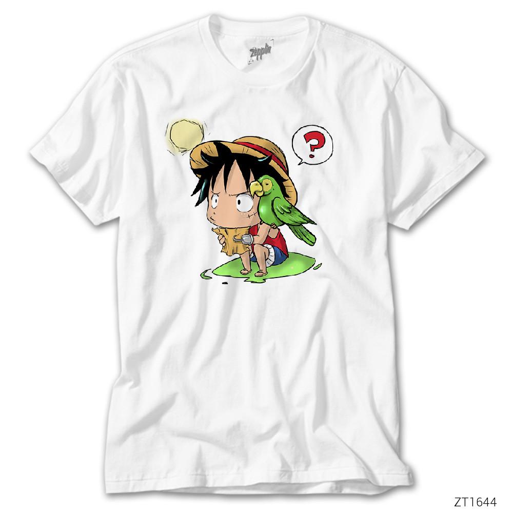 One Piece Pirate Luffy Beyaz Tişört