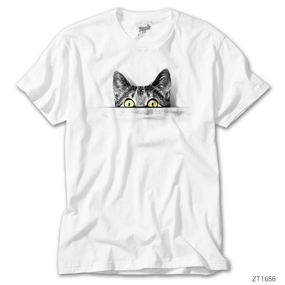 Kedi Cat in Tee Beyaz Tişört