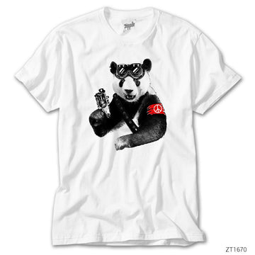 Panda Rebel Beyaz Tişört