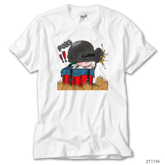 PUBG Pan Save Your Life Cartoon Beyaz Tişört