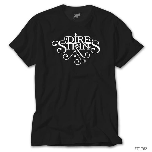 Dire Straits Logo Siyah Tişört
