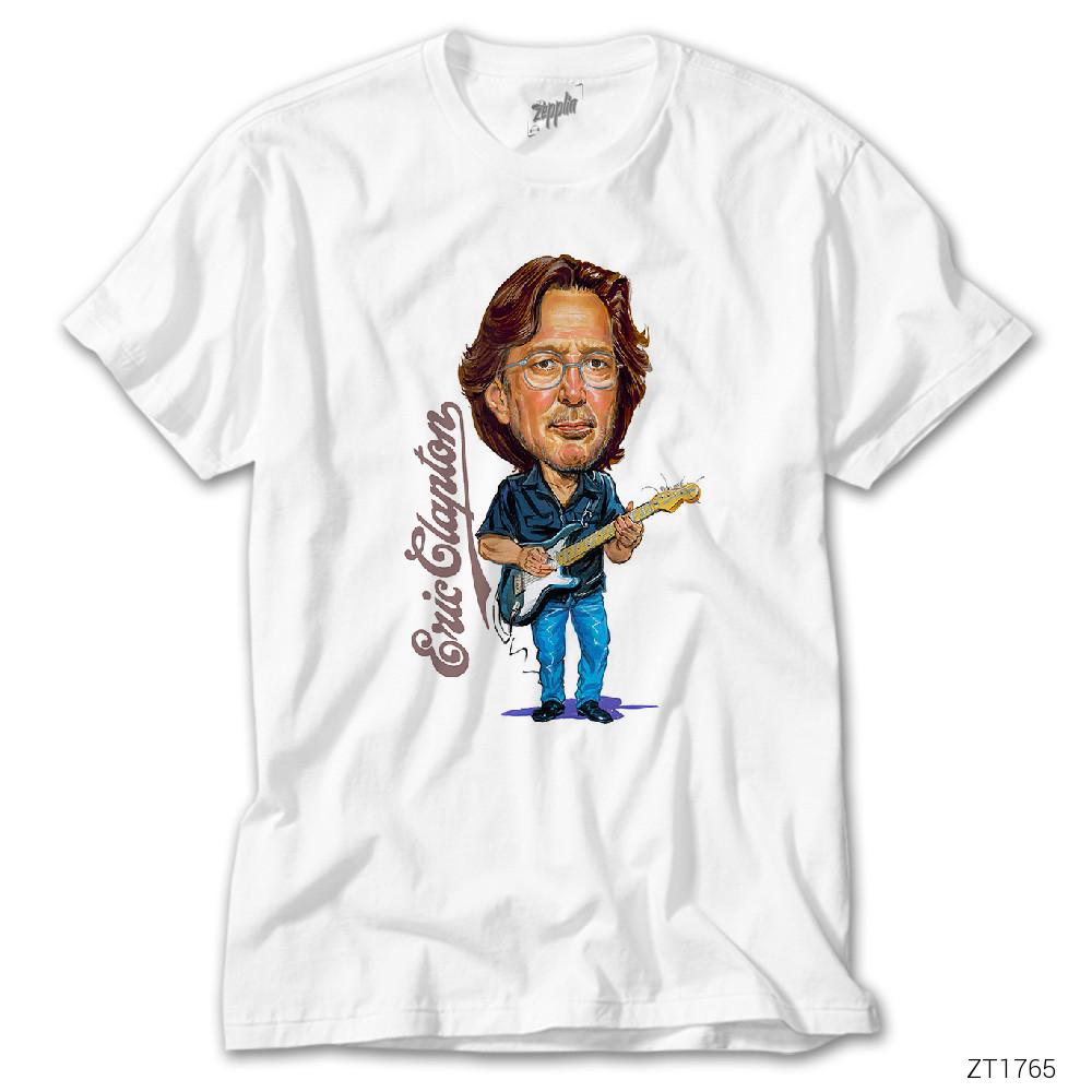 Eric Clapton Cartoon Beyaz Tişört