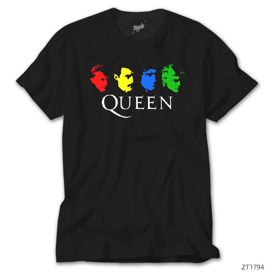 Queen Colored Siyah Tişört