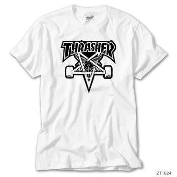 Thrasher 666 Beyaz Tişört