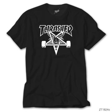 Thrasher 666 Siyah Tişört