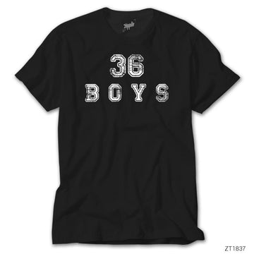 36 Boys Damaged Logo Siyah Tişört