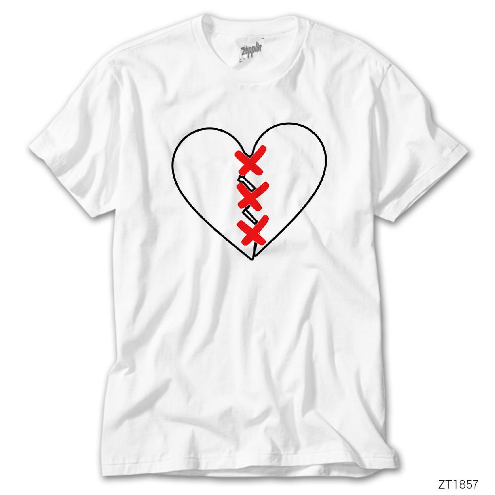 XXX Tentection Broken Hearth Beyaz Tişört