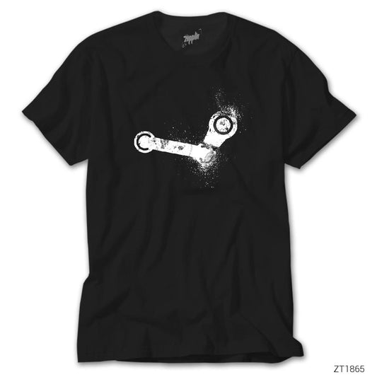 Steam Crank Splash Siyah Tişört