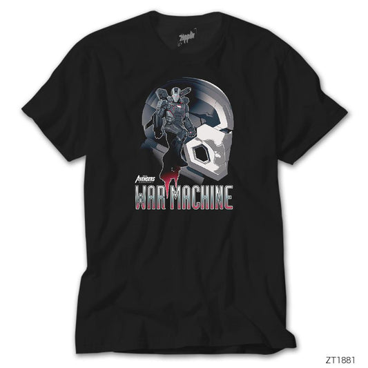 Avengers War Machine Siyah Tişört