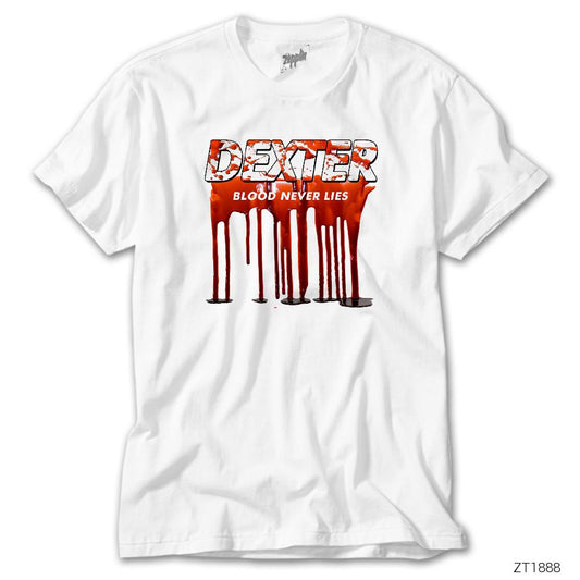 Dexter Blood Never Lies Beyaz Tişört