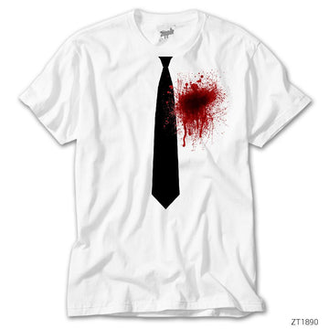 Dexter Blood Tie Beyaz Tişört