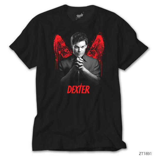 Dexter Blood Wings Siyah Tişört