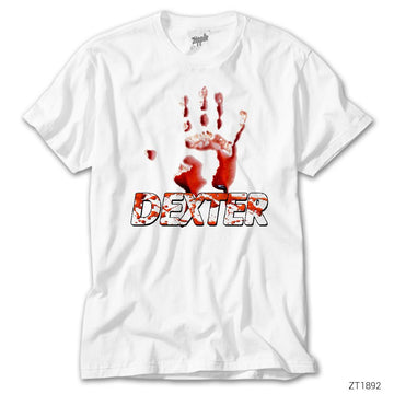 Dexter Bloody Hand Beyaz Tişört