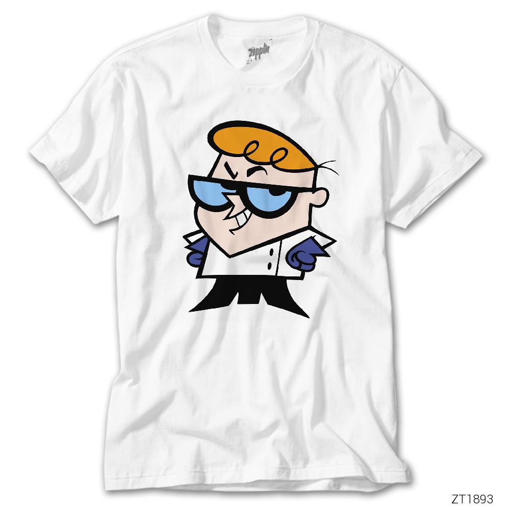 Dexter Cartoon Laboratory Beyaz Tişört