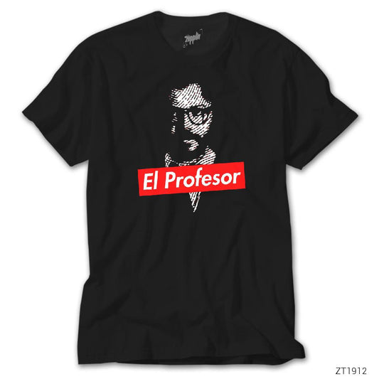 La Casa De Papel Professor Siyah Tişört