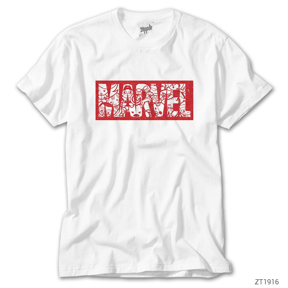 Marvel Logo Inside Beyaz Tişört