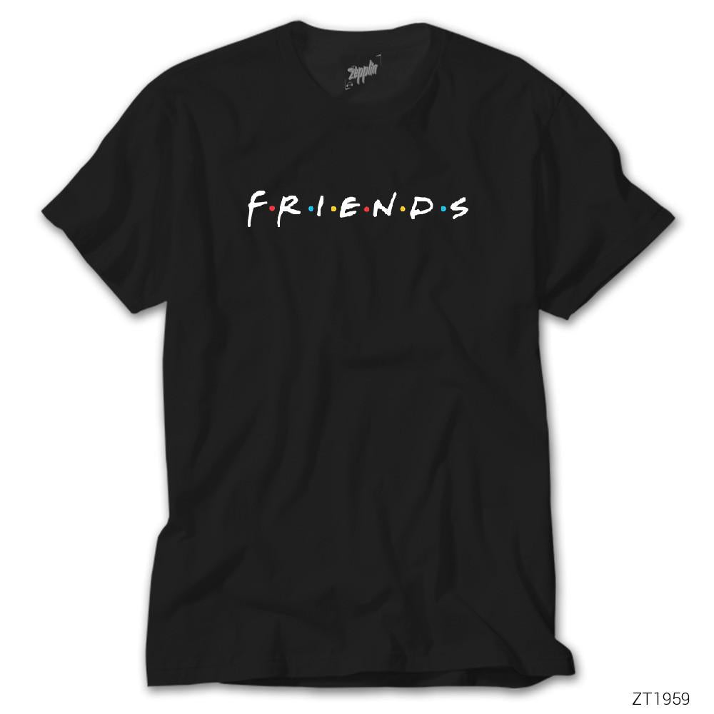 Friends Logo Siyah Tişört