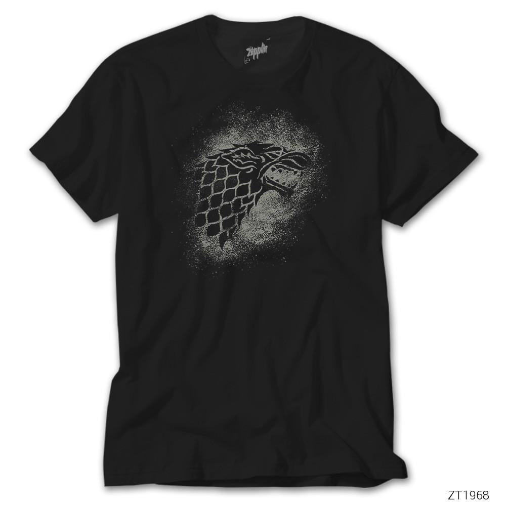 Game of Thrones House Stark Wolf Sigil Siyah Tişört