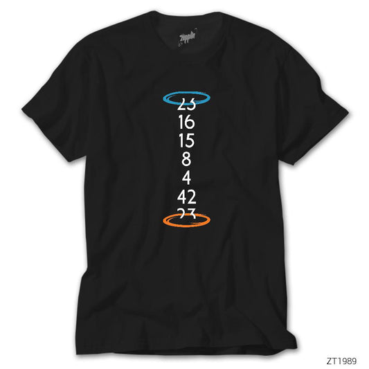 Lost Numbers Portal Siyah Tişört
