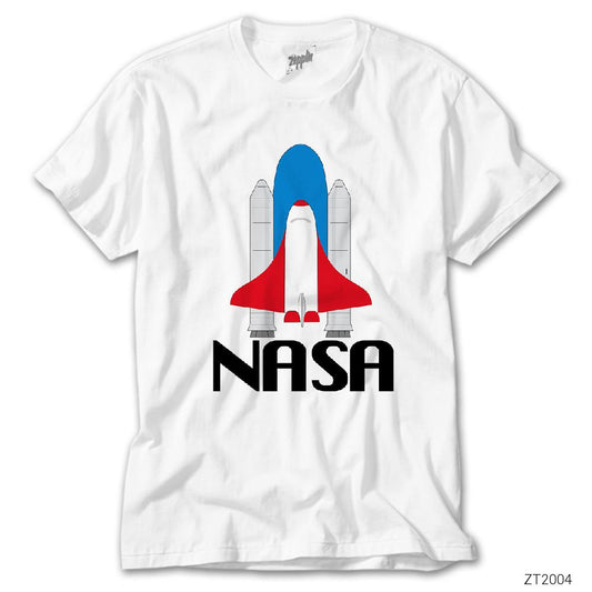 Nasa Rocket Beyaz Tişört