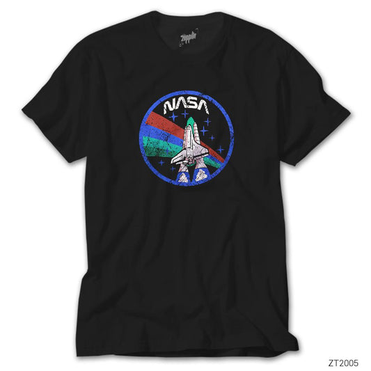 Nasa Vintage Logo Siyah Tişört