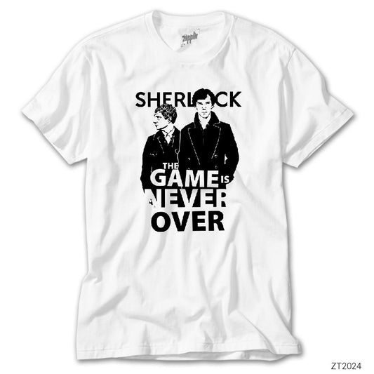 Sherlock Holmes The Game is never over Beyaz Tişört